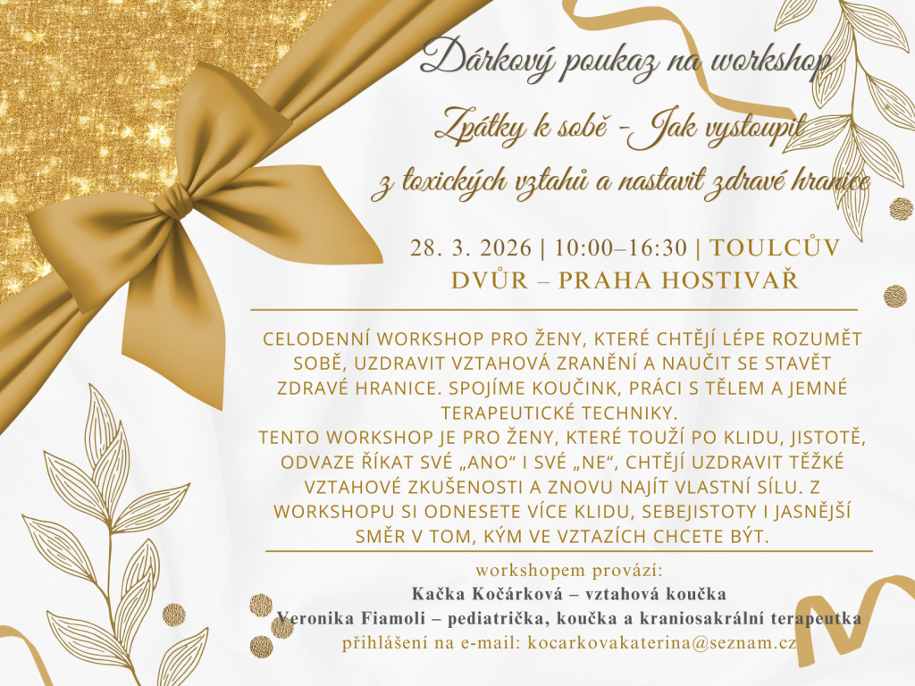 Dárkový voucher - Workshop Jak vystoupit z toxických vztahů